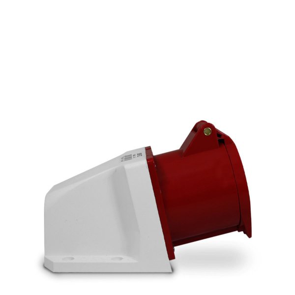 Tomada de Parede ou Sobrepor 124 3P + T 6H 380Vca / 32A Vermelho