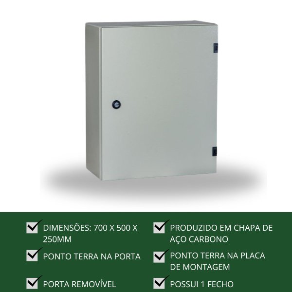 Quadro de Comando MD14 700x500x250 Opção Painéis
