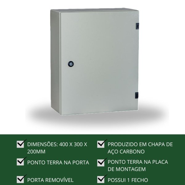 Quadro de Comando MD14 400x300x200 Opção Painéis